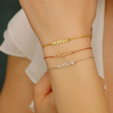 Custom Name Bracelet Personalized Bracelet Gold*Custom Name Jewelry Handmade Valentine's Day Gift Gift For Her