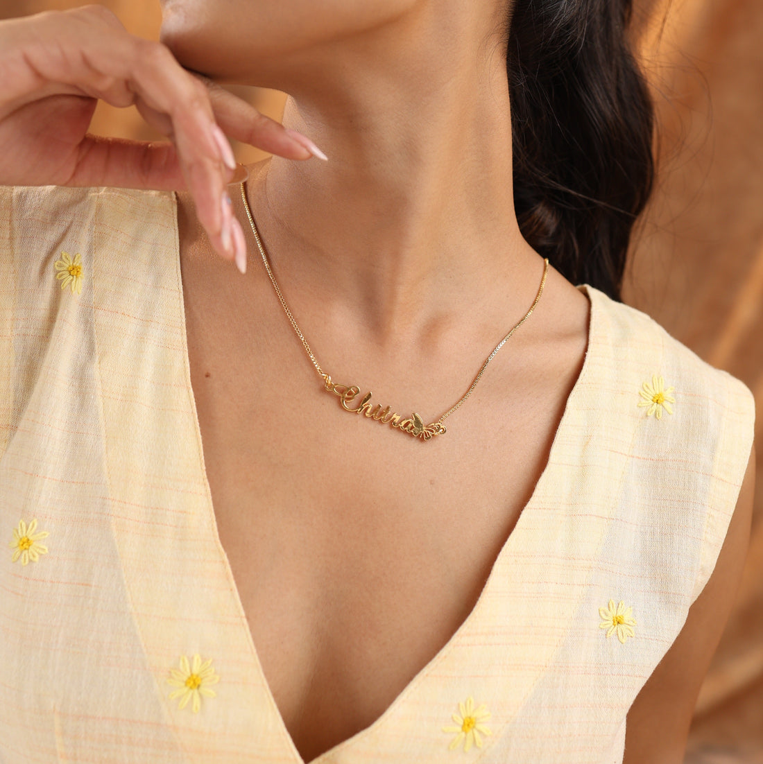 Butterfly Name Necklace