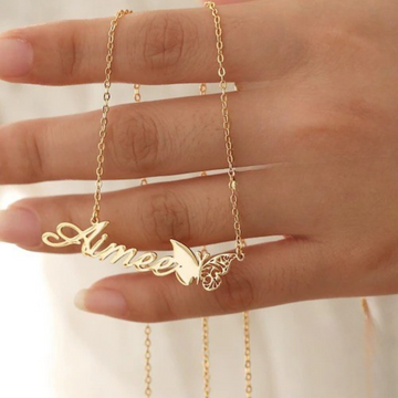 Butterfly Name Necklace