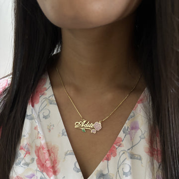 Rose Name Necklace
