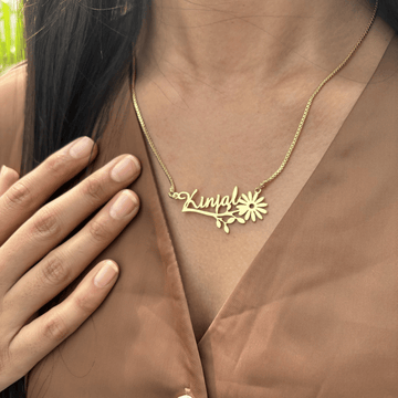 Floral Name Necklace
