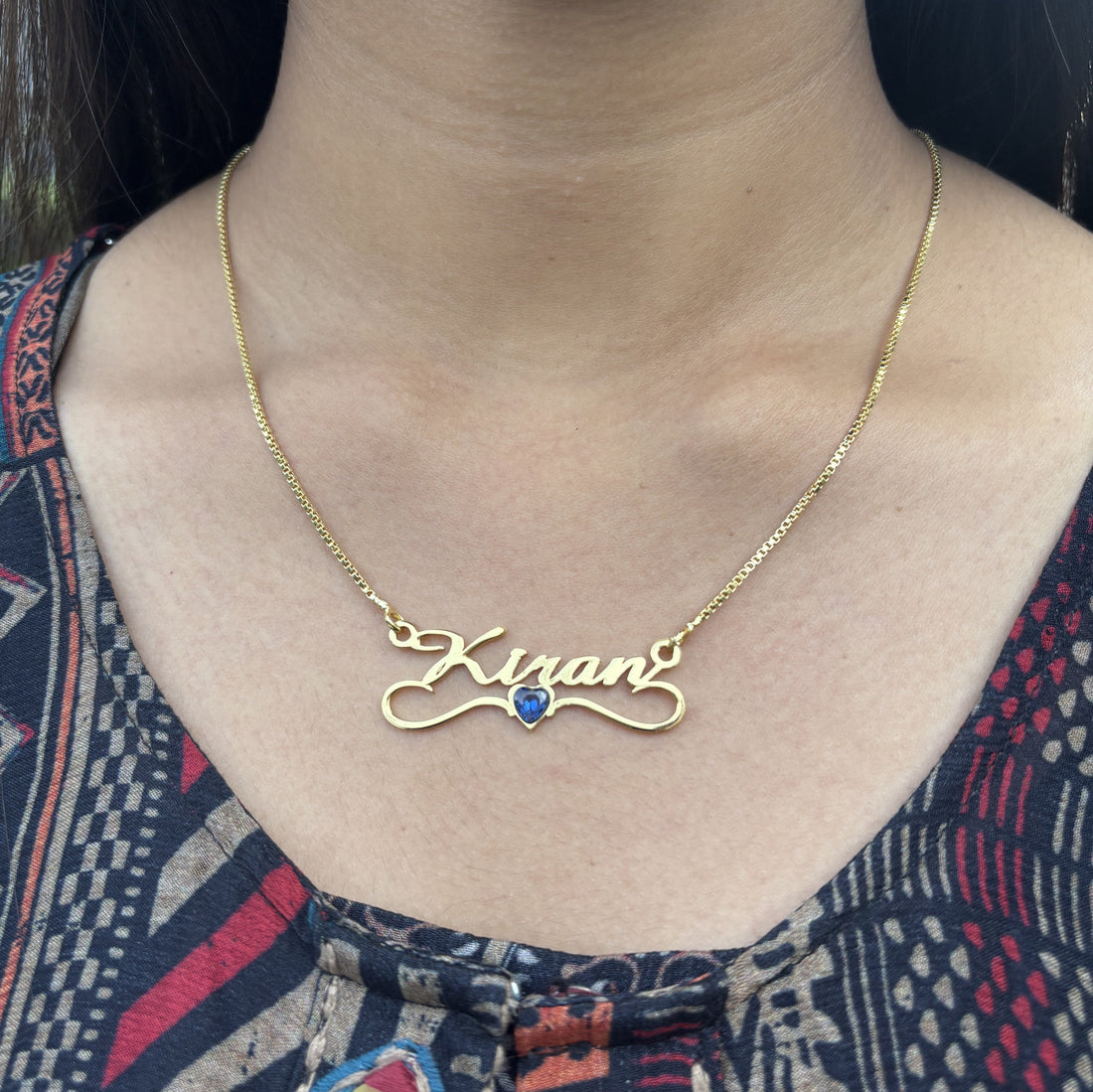Crystal Heart Name Necklace + 1 Free Gift