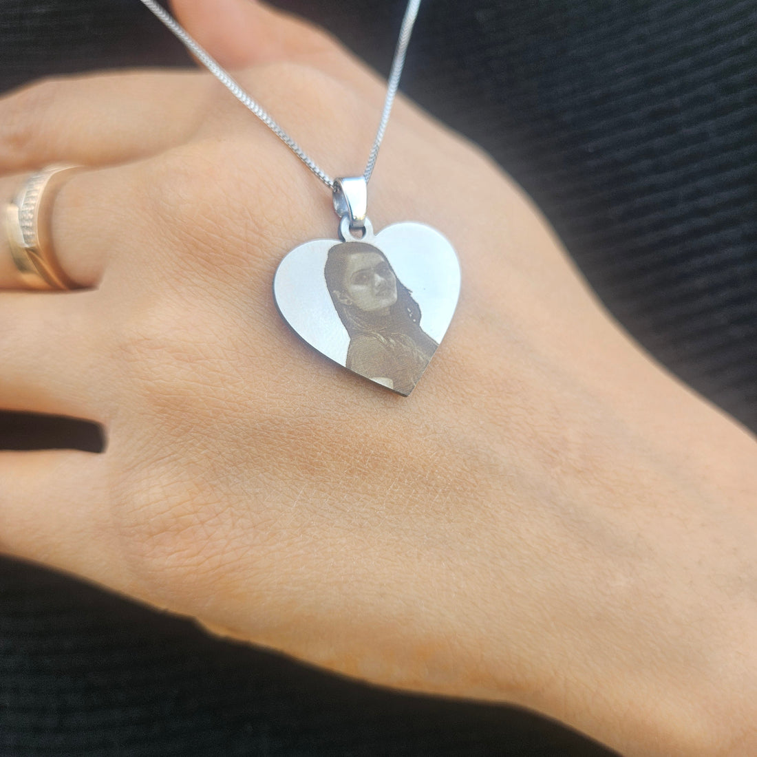 Personalized Heart Shape Photo Necklace