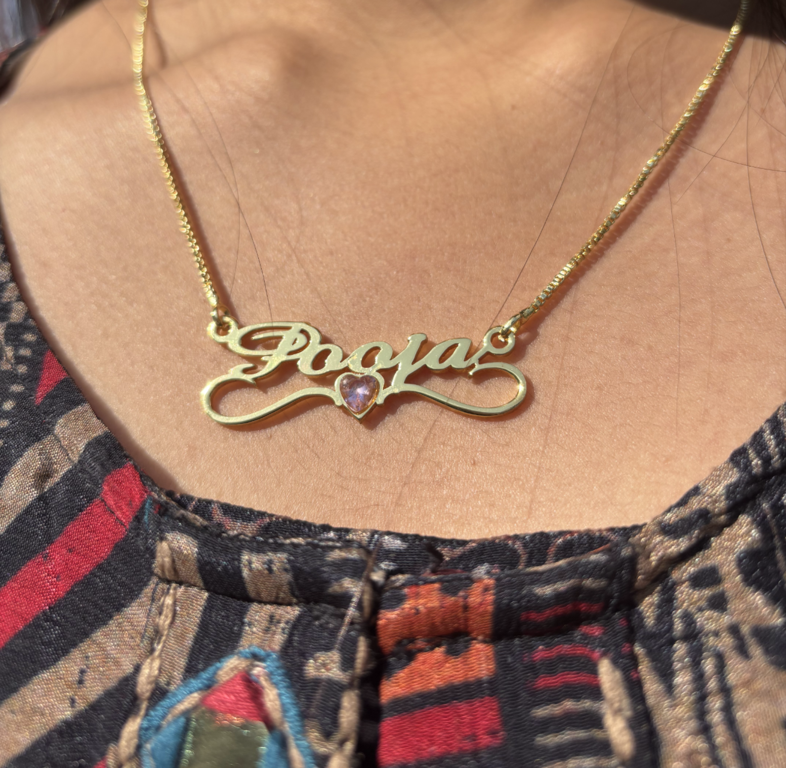 Crystal Heart Name Necklace + 1 Free Gift