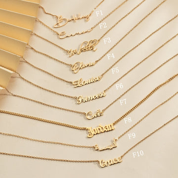 Custom 18K Gold Name Necklace, Personalized Name Necklaces, Silver Necklace with Name, Bridesmaid Gifts, Mother's Day Gift, Gift for Her