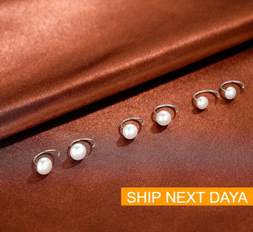 Charming Pearl Mini Hoop Earrings