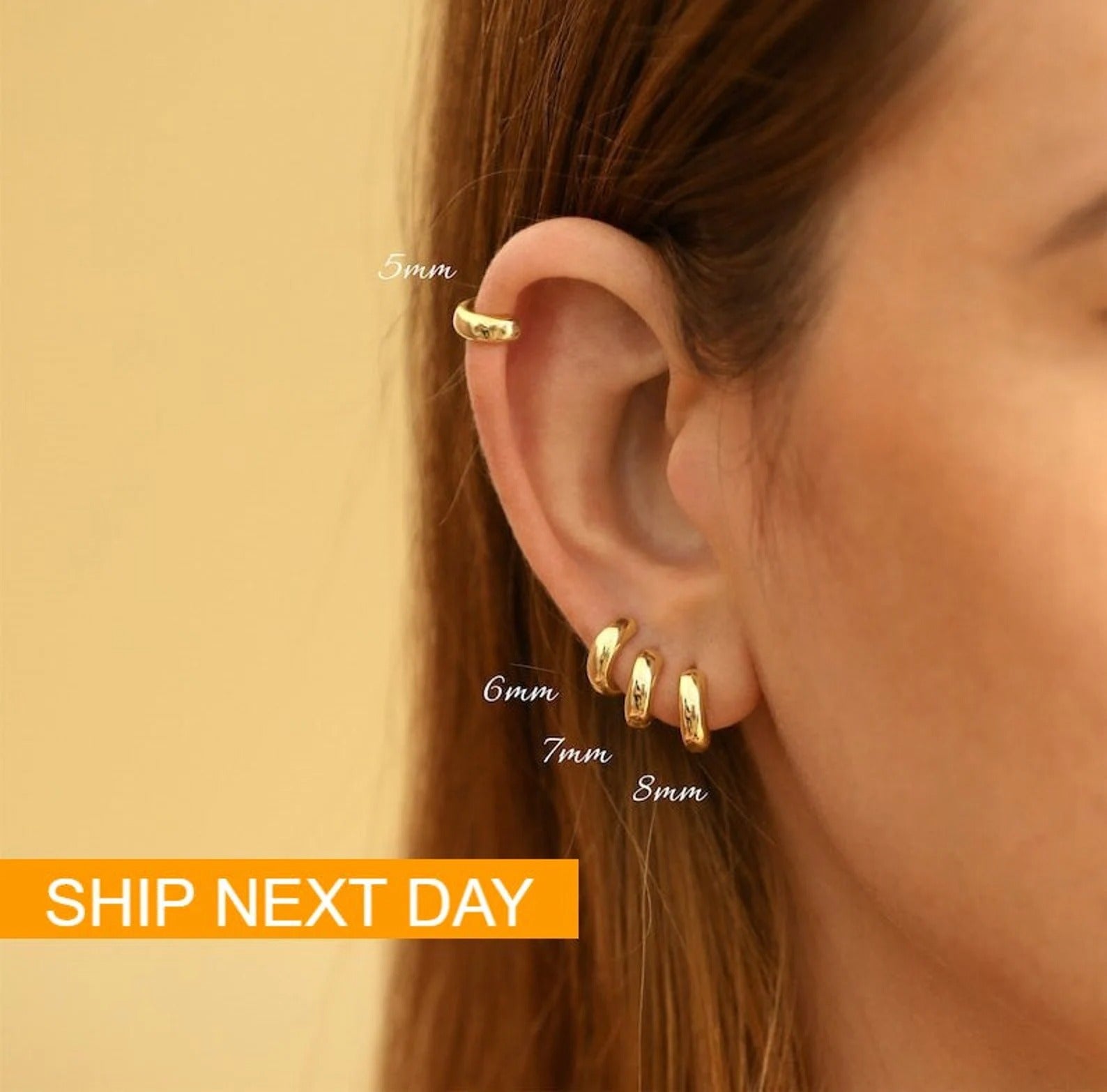 Chic Gold Huggie Earrings