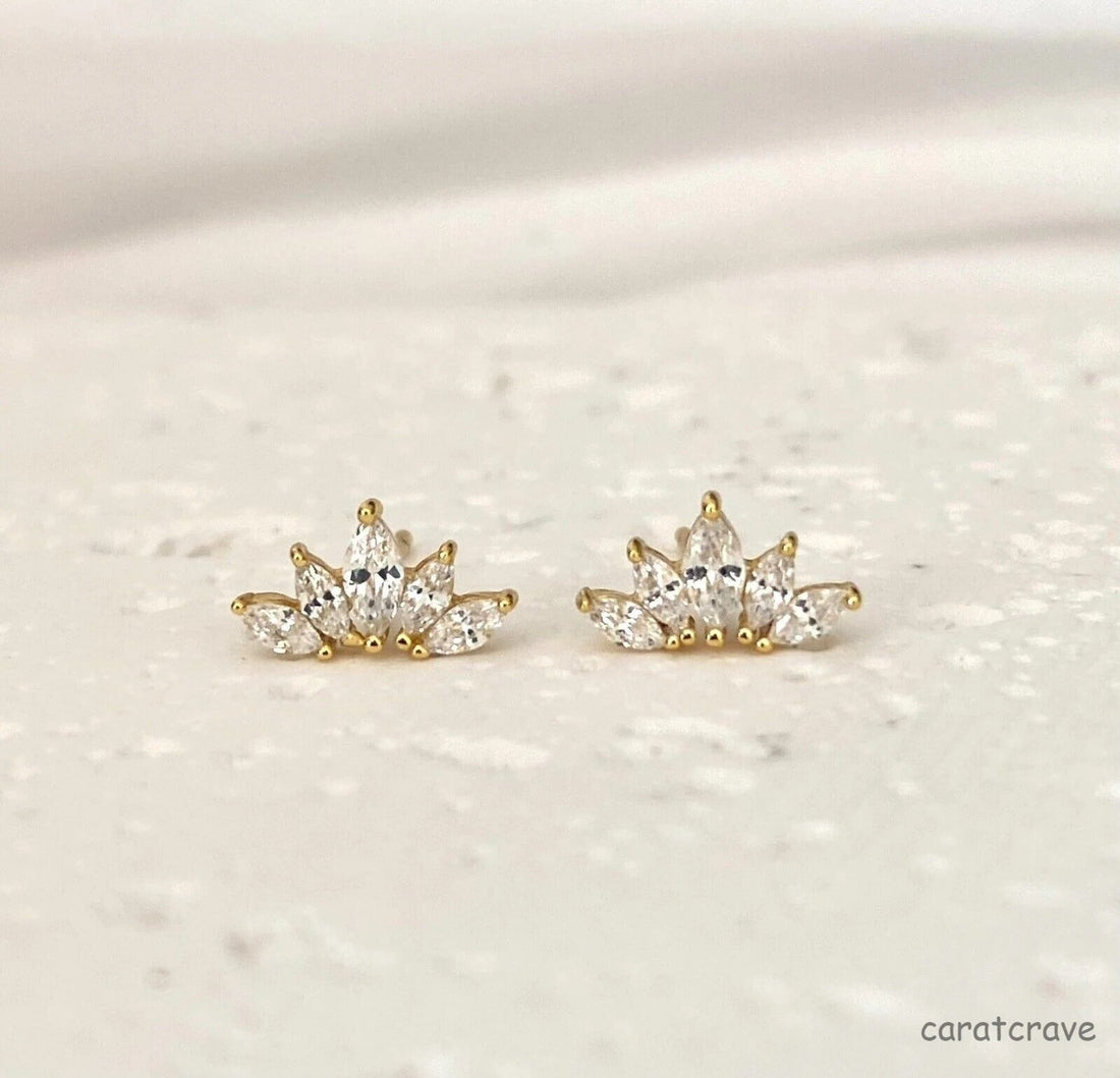 Radiant Sparkle Clear Gem Ear Stud
