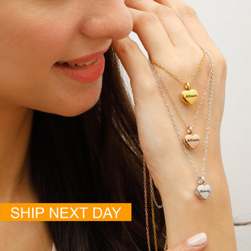 Personalized Heart Ashes Necklace