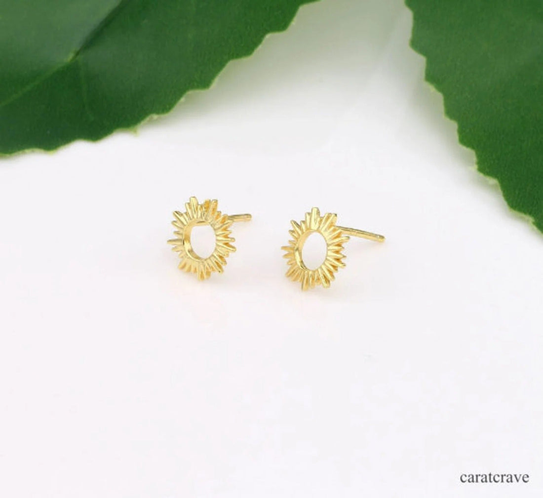Radiant Sunburst Stud Earrings
