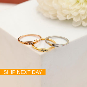 Custom Stackable Name Ring
