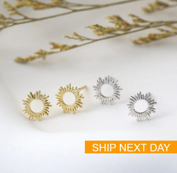 Radiant Sunburst Stud Earrings