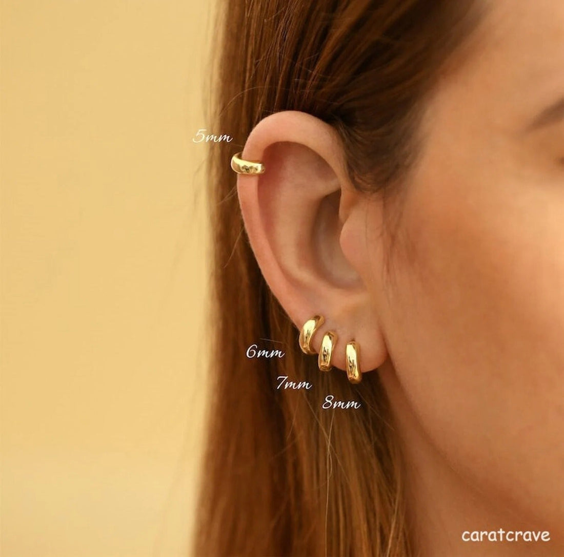 Chic Gold Huggie Earrings