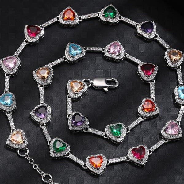 Heart Shaped Colorful Necklace