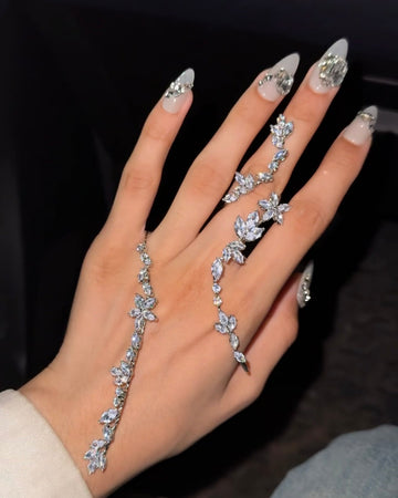 Petal Shimmer hand jewellery