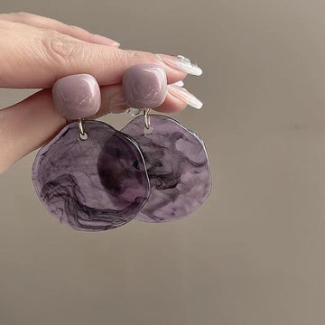 Purple Swirls Earrings