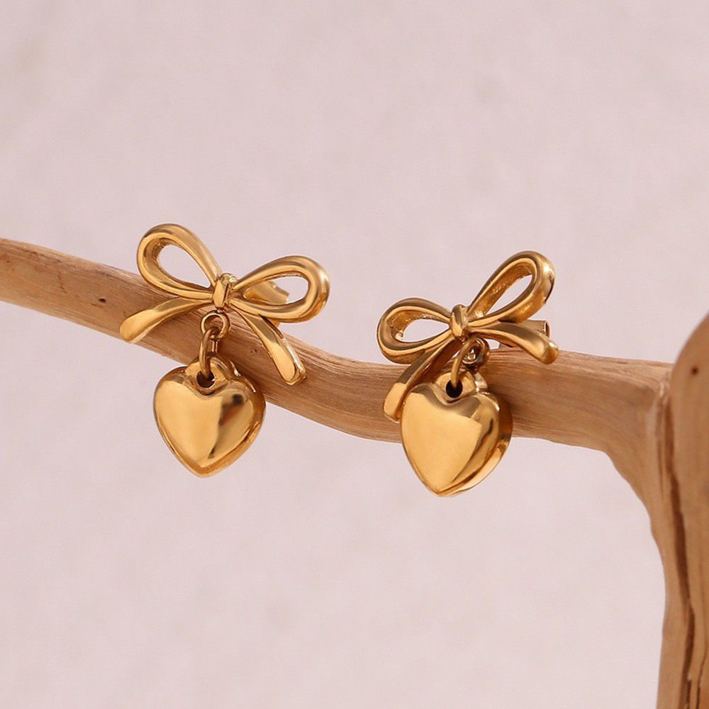 The Season of Bow Earrings [stainless steel]