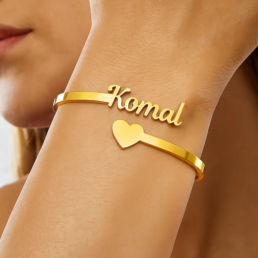 Custom Heart Name Bracelet